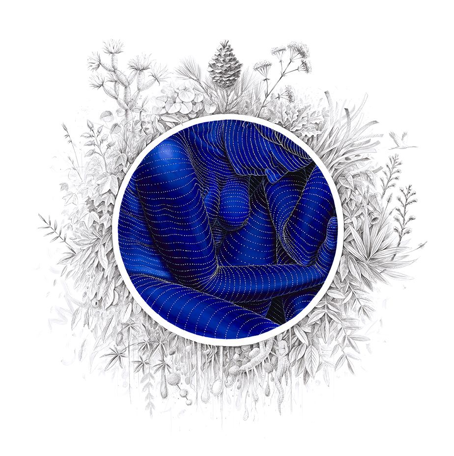 Ménade. Acrylic on canvas 180x180cm 2019 by Joaquin Vila